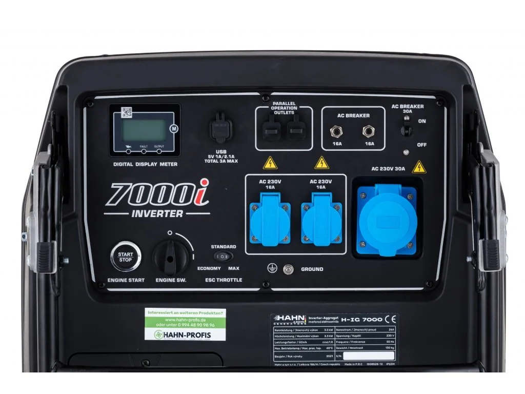 Hahn & Sohn Invertorová elektrocentrála H IG 7000 Záruka 5 let