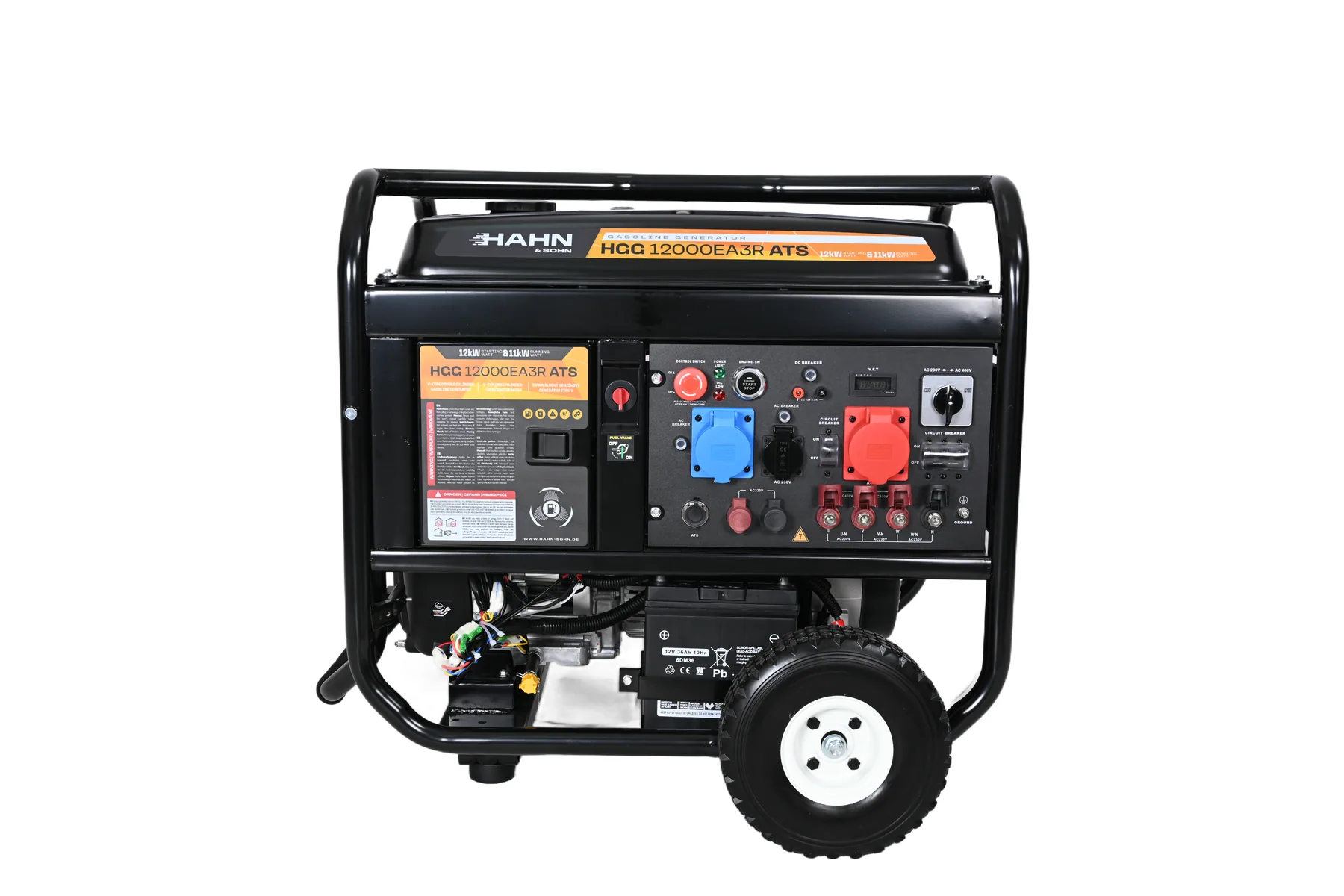 Benzínový generátor Hahn & Sohn HGG 12000EA3R ATS, 12 kW, 230/400 V