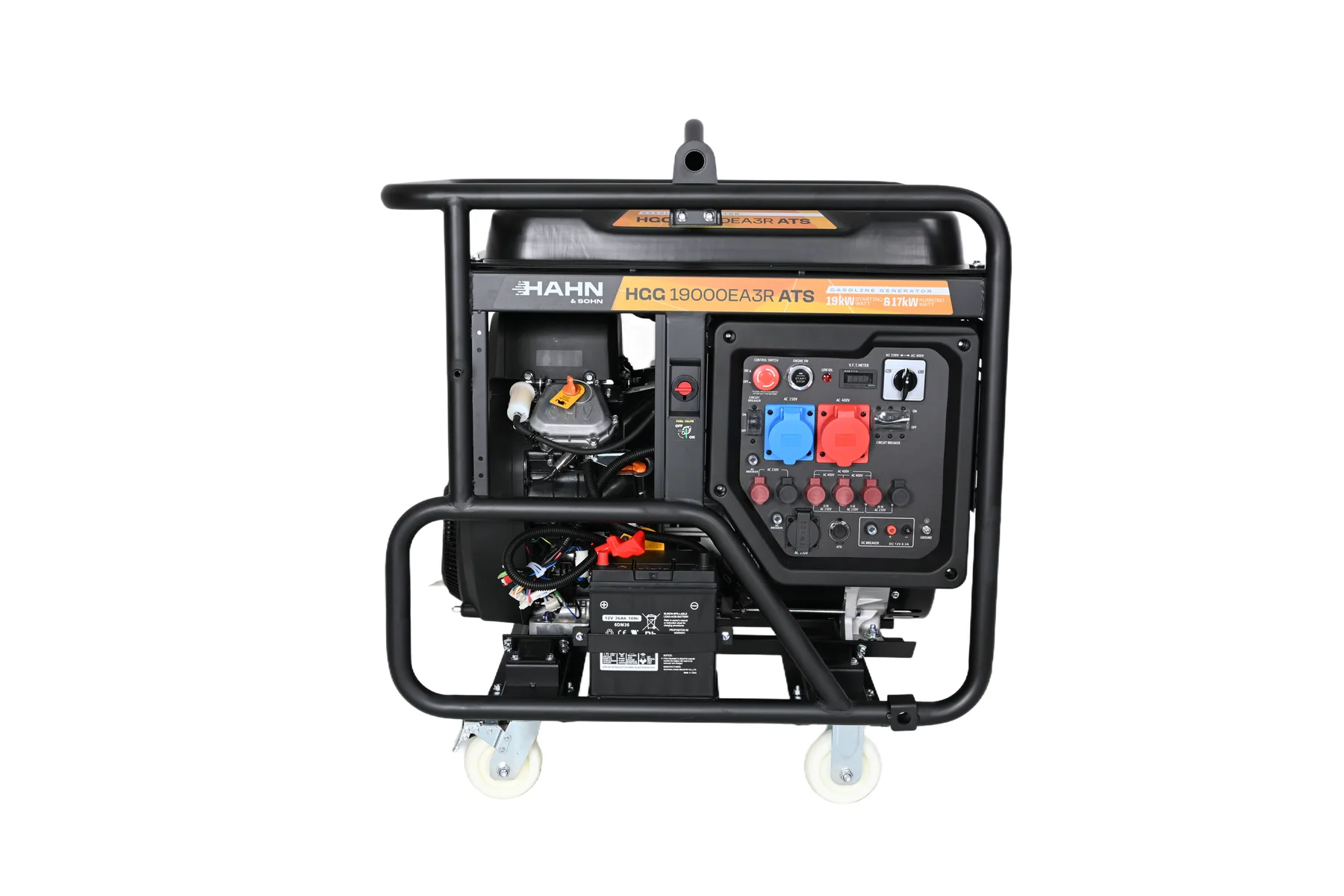 Benzínový generátor Hahn & Sohn HGG 19000EA3R ATS, 19 kW, 230/400 V